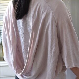 Knitted & Knotted for Anthropologie Light
Pink Draped Back Cardigan